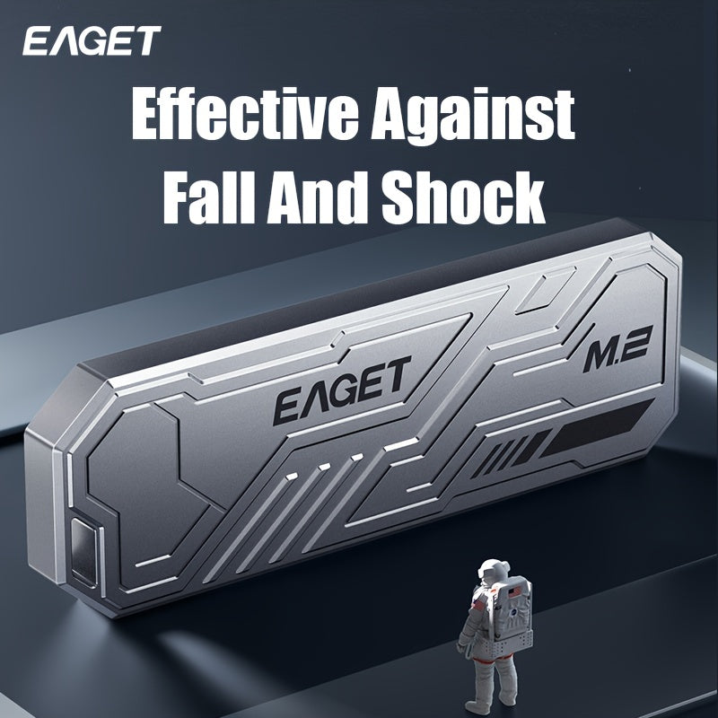 Aluminum M.2 NVMe SSD Enclosure Portable External Hard Drive Case Supports Up to 4TB USB-C to USB-A Cables for PC and Mac