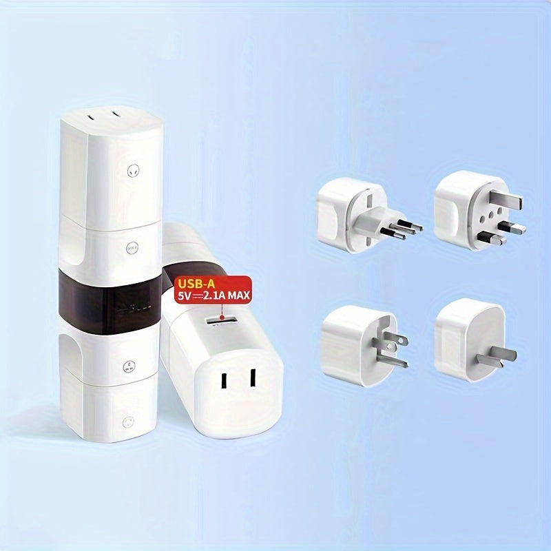 Adaptador de corriente universal para viajes con enchufes US UK EU AU 85V-265V sin batería