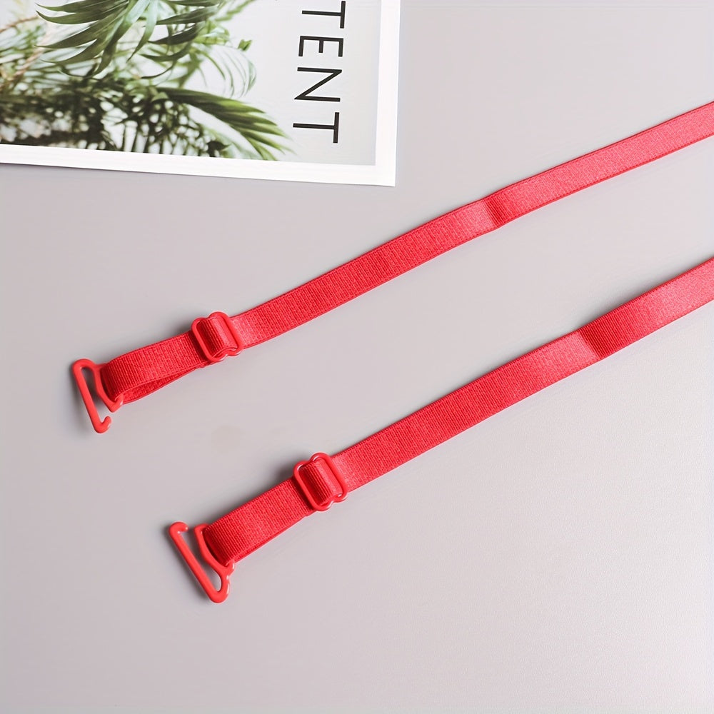 Adjustable Nylon Shoulder Straps for Women's Lingerie and Underwear Non-Slip Cross-Back Bra Straps