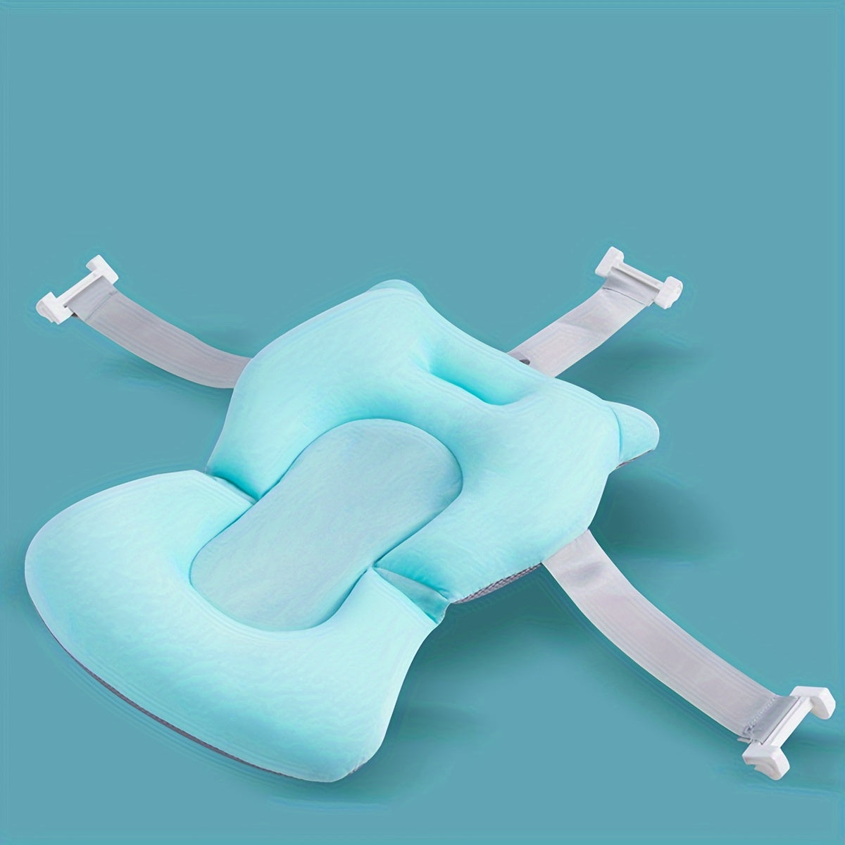 Baby Bathtub Cushion with Adjustable Straps Breathable Polyester Support Pad for Infants