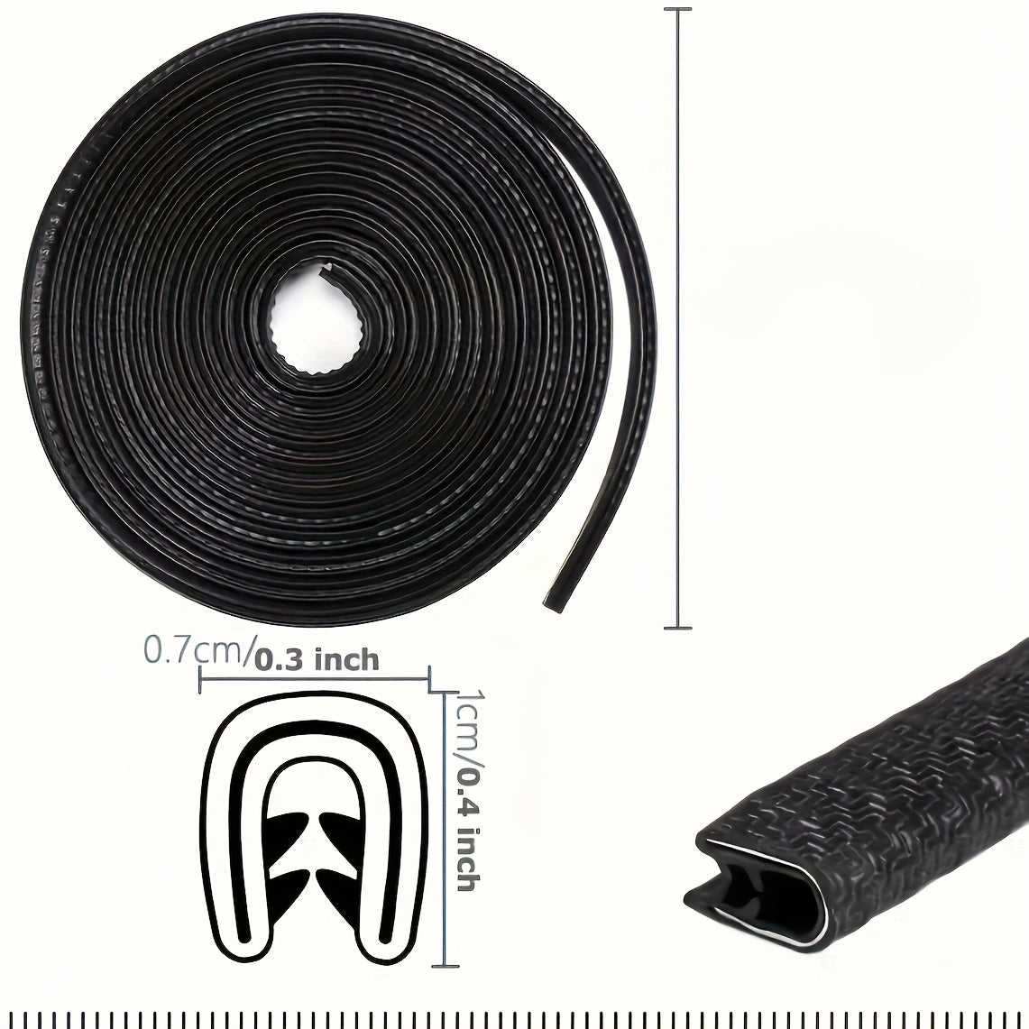Universal Steel Door Edge Protector Seal Strip Thickened Soundproof Noise Reducer