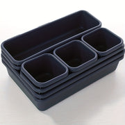 15-Piece Interlocking Desk Drawer Organizer Set for Office Bathroom Kitchen Makeup