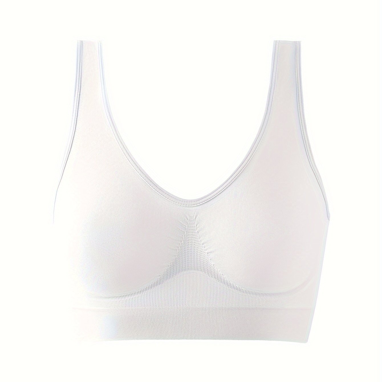 Wireless Full Coverage Seamless Tank Bra for Women with Push-Up Support