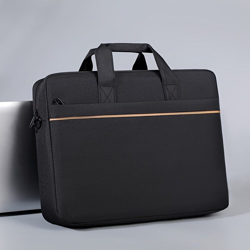 Seyohat va kundalik foydalanish uchun mos, erkaklar va ayollar uchun mo'ljallangan, mustahkam materiallardan tayyorlangan suv o'tkazmaydigan noutbuk xabarchi sumkasi.