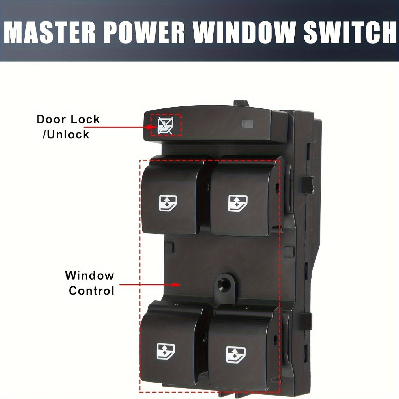 Driver Side Power Window Switch for Chevrolet Cruze 2011-2016 Front Replacement