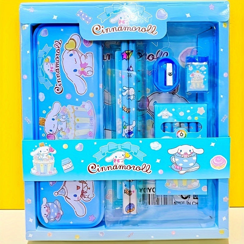 Kids Stationery Set with Ruler and Eraser for Ages 14+ College Ruled Plastic Gift Pack