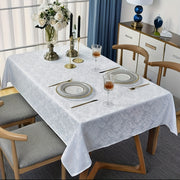 Polyester Floral Pattern Waterproof Oil-Proof Tablecloth for Picnic and Home Decor