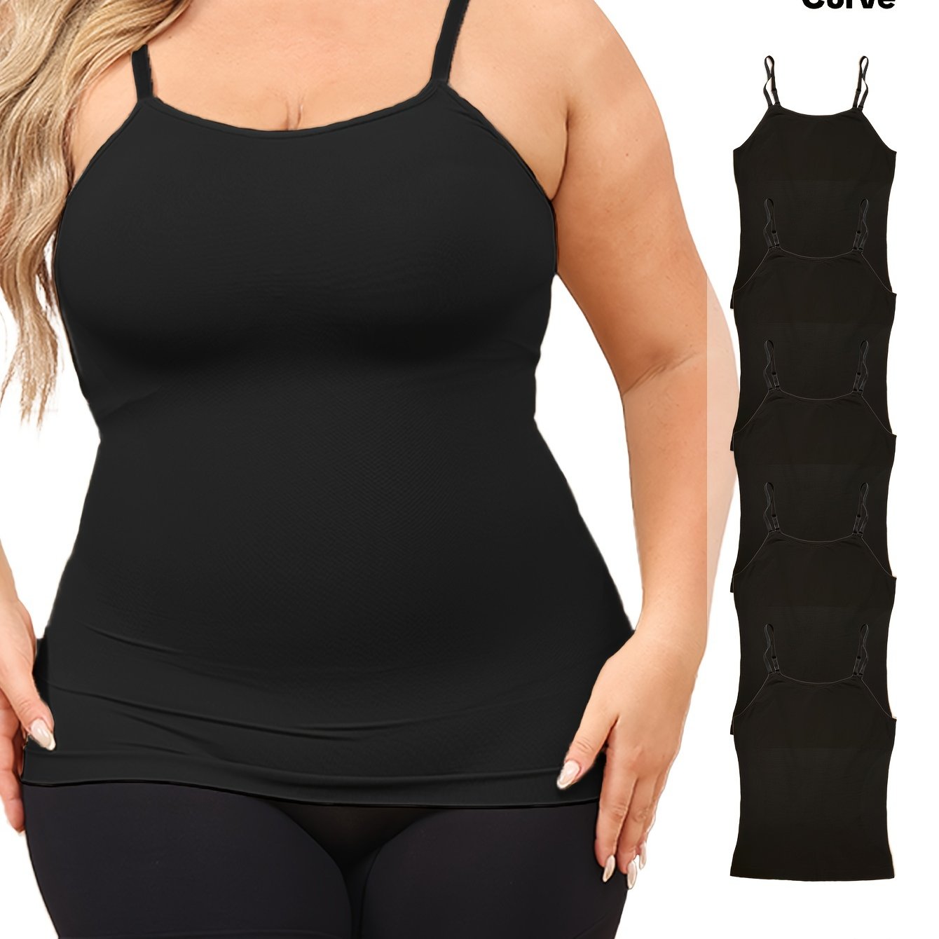 Women’s Plus Size Seamless Breathable Yoga Tank Top Pack Tummy Control