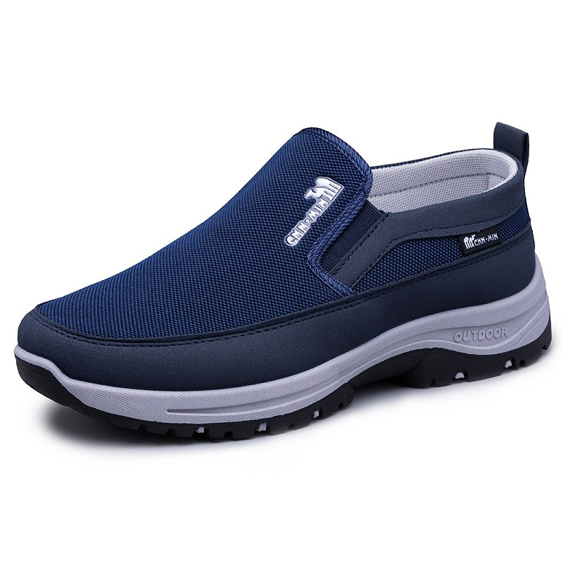Men's Breathable Fabric Slip-On Sports Sneakers for Casual Running and Daily Wear