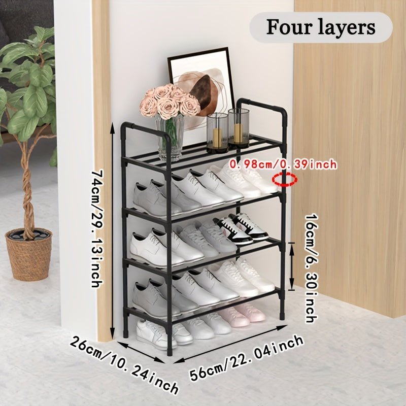 Multi-Layer Metal Shoe Rack for Entryway and Bedroom Storage