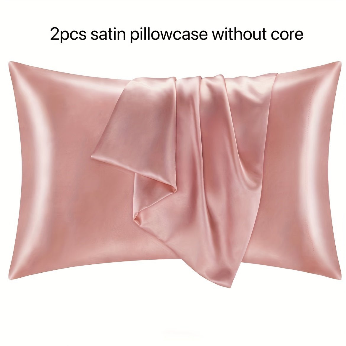 Satin Pillowcases Set of 1 or 2 Comfortable Sleep Bedding