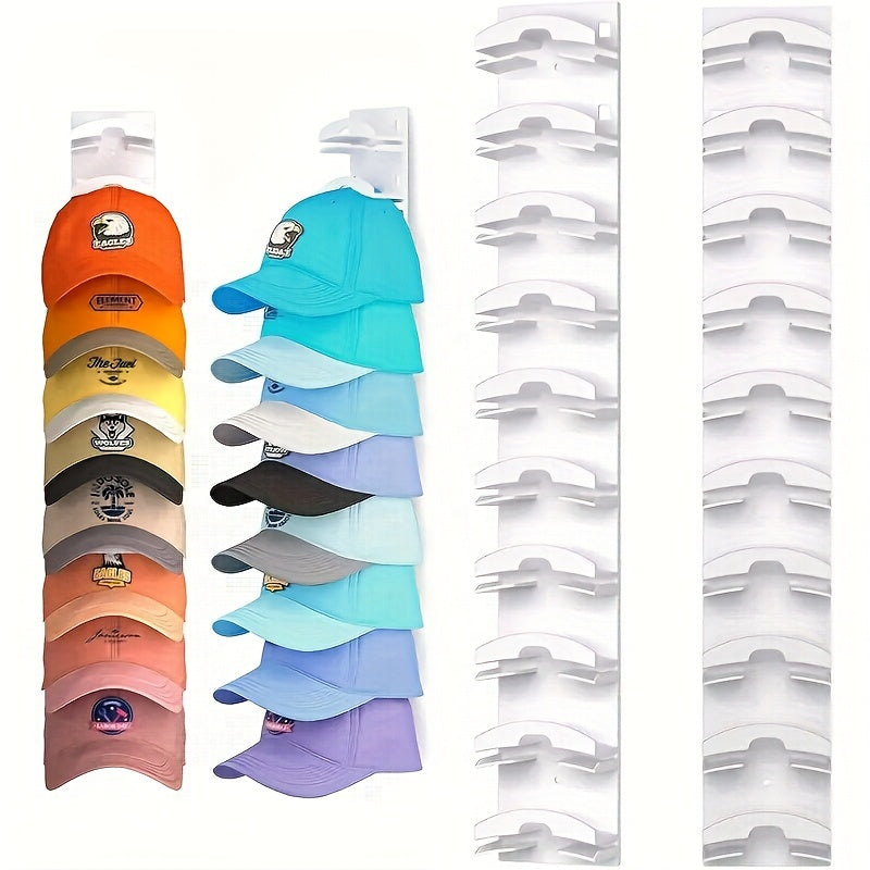 Akril shlyapa tashkilotchisi devorga o'rnatiladigan, yopishqoq orqa qismi bilan, eshiklar va shkaflar uchun 36cm