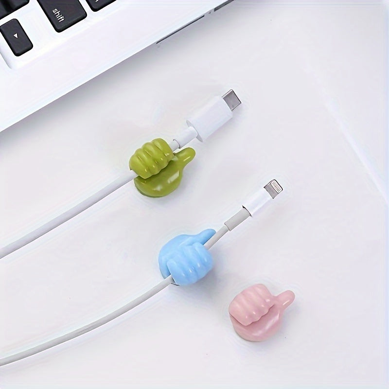 10 Self-Adhesive Wall Hooks for Cable, Earphone, and Key Storage