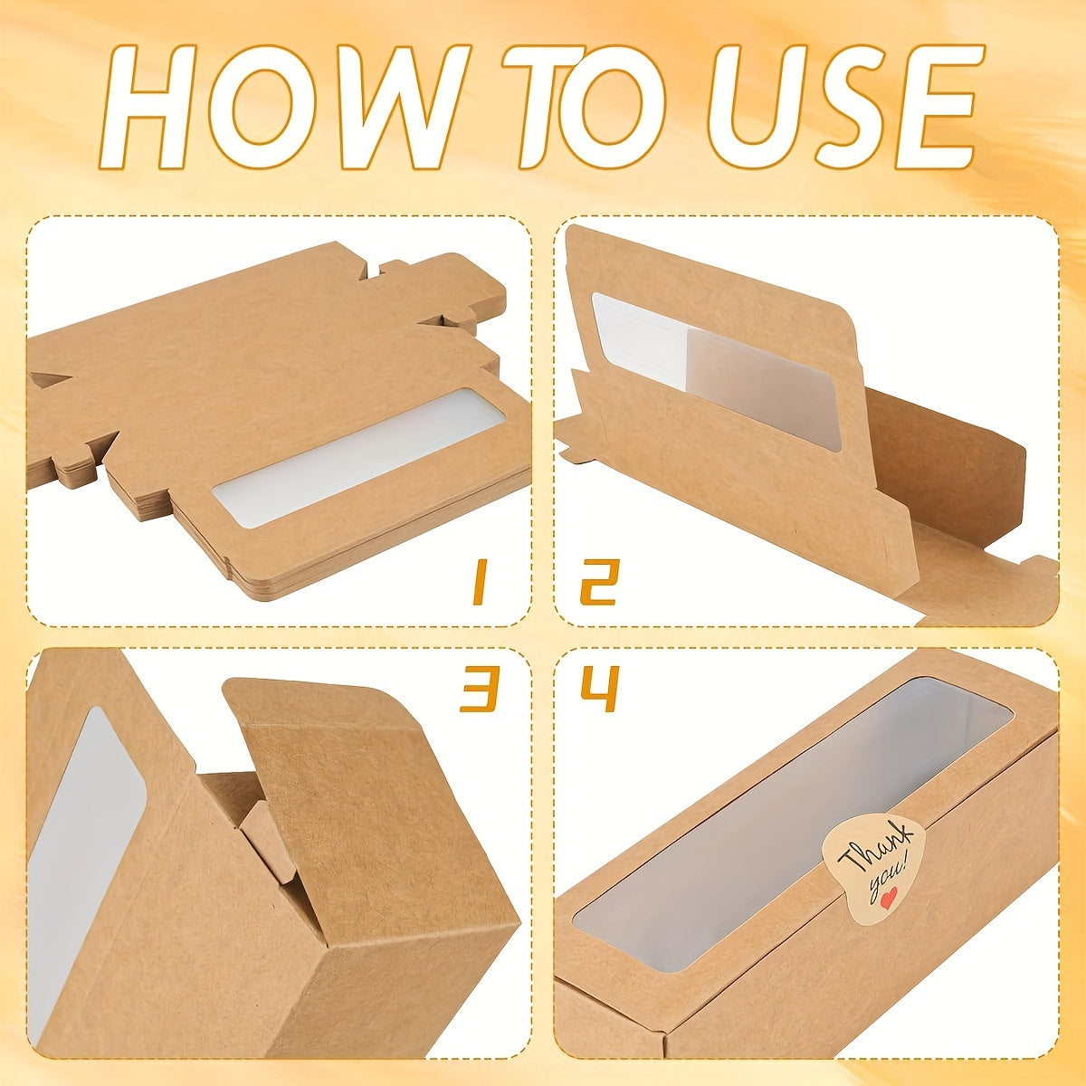 Pack of 25 Disposable Paper Pastry Containers with Flip Top Lids for 6-8 Macarons