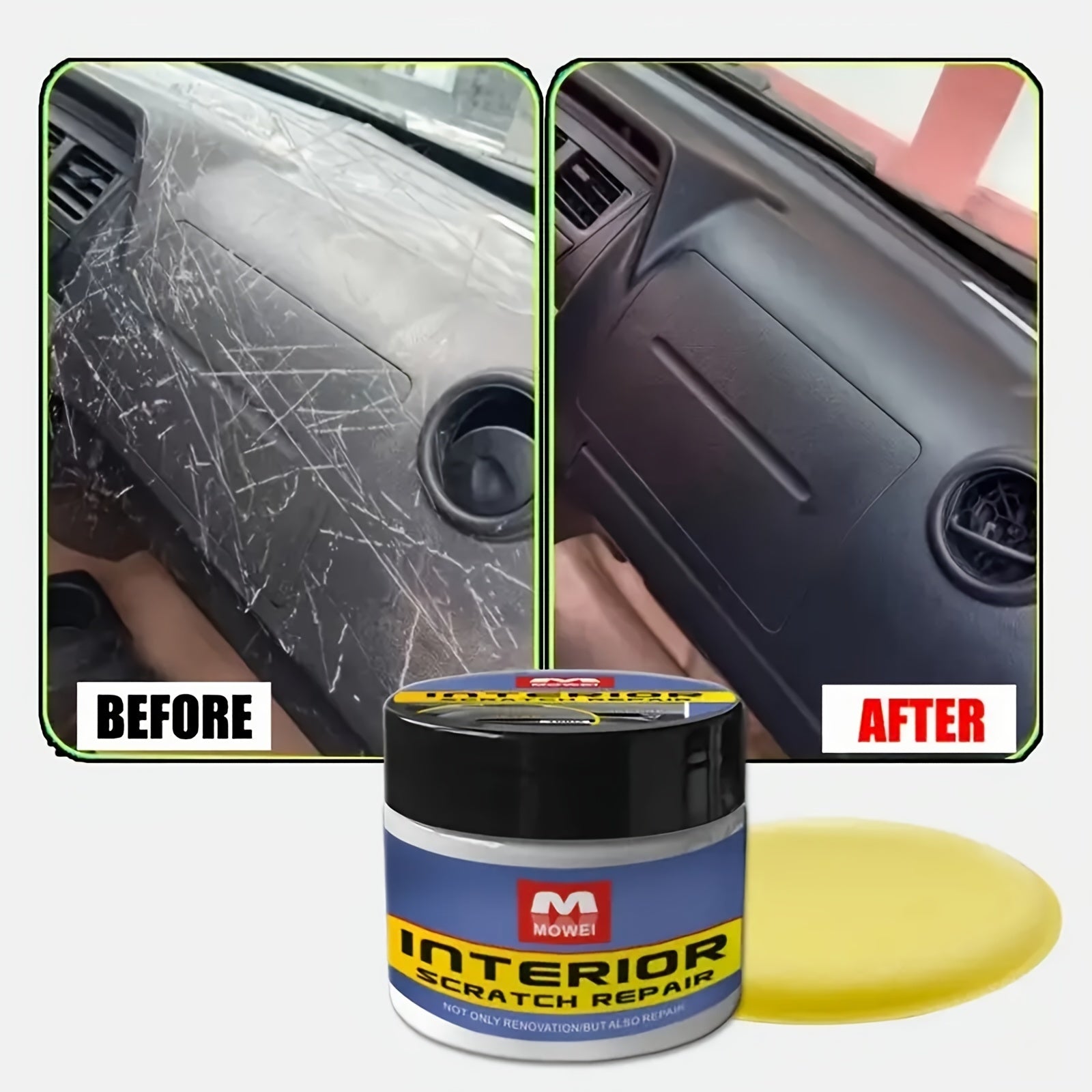Microfiber Car Scratch Repair Wax for Minor Scratches on Auto Interior Plastic