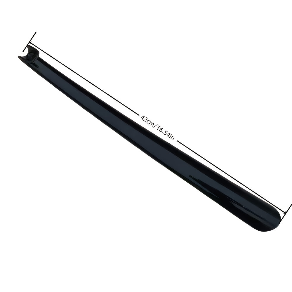 Black Plastic Shoe Horn for Elderly and Pregnant Women, No Bending
