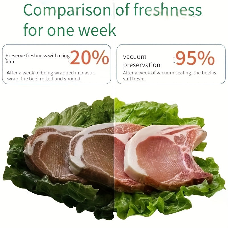 3-Reel Food-Grade Vacuum Sealed Storage Bags Reusable Moisture Dust Resistant