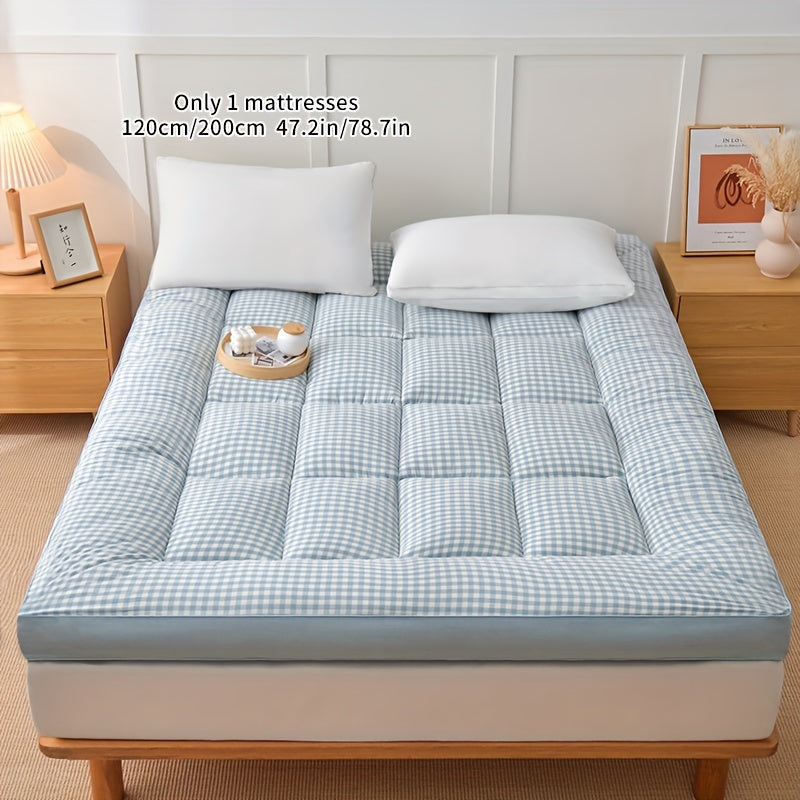 Black Polyester Mattress Topper 6-8cm Deep Pocket Stain-Resistant Washable