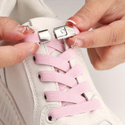 No-Tie Shoelaces with Buckles for Sneakers and Sports Shoes Acetate Pair