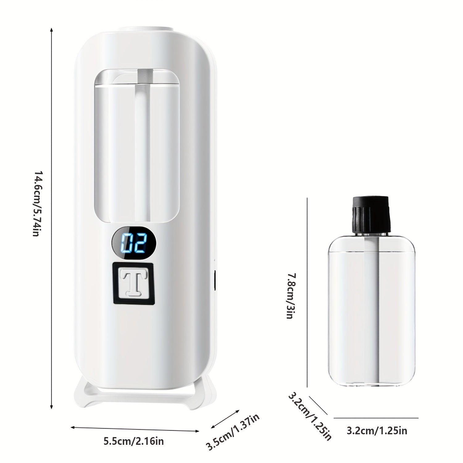 Automatic Aromatherapy Air Humidifier 1L USB Rechargeable Plastic for Office Bathroom