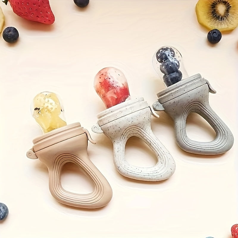 Baby Food Feeder Set with 3 Soothing Items Fruit Feeder Teething Toy BPA-Free Silicone