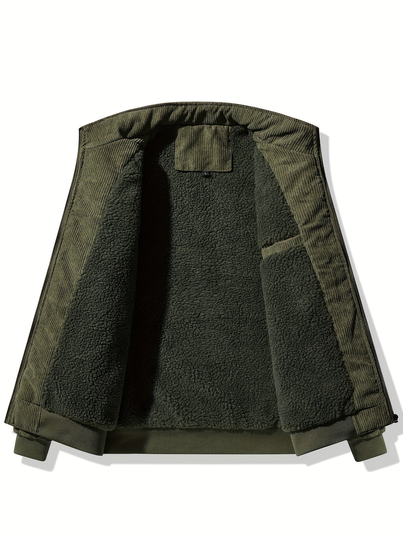 Erkaklar uchun tasodifiy korduroy turli xil ko'ylak, cho'ntaklari bilan, zamonaviy mo'ynali bomber ko'ylagi, tashqi kiyim uchun