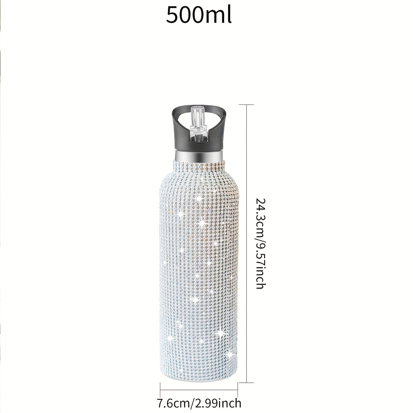 Insulated Stainless Steel Water Bottle 17oz 25oz Portable Sports Drink Bottle