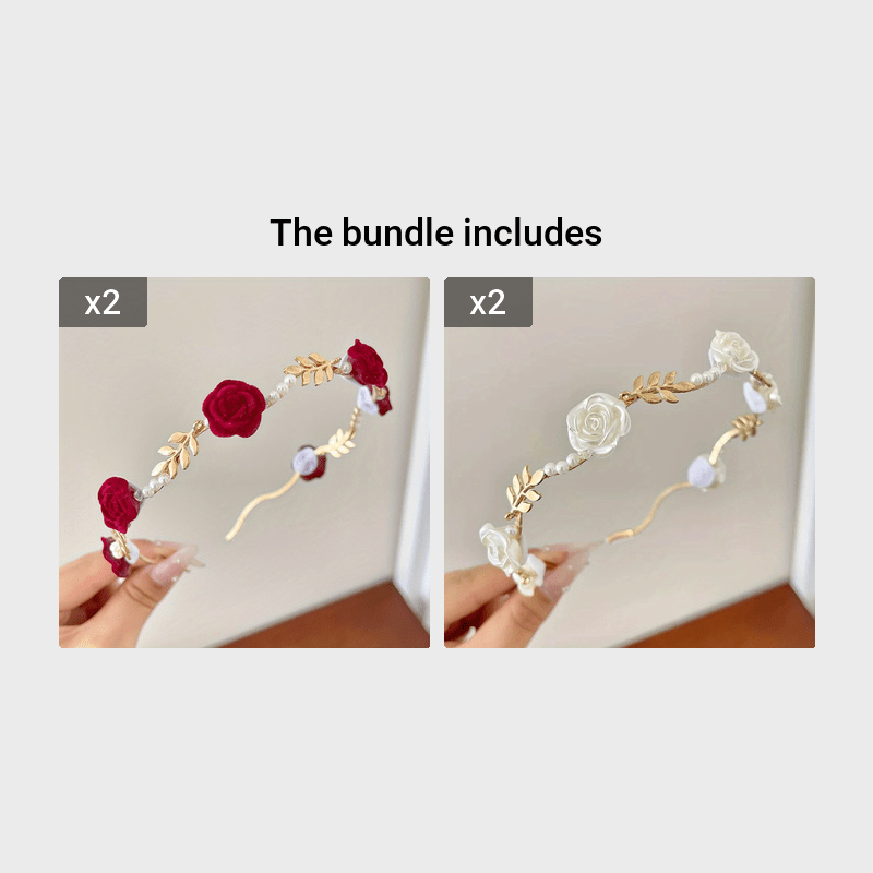 Розовая повязка с искусственными жемчужинами для женщин и девочек, винтажный свадебный аксессуар для вечеринки