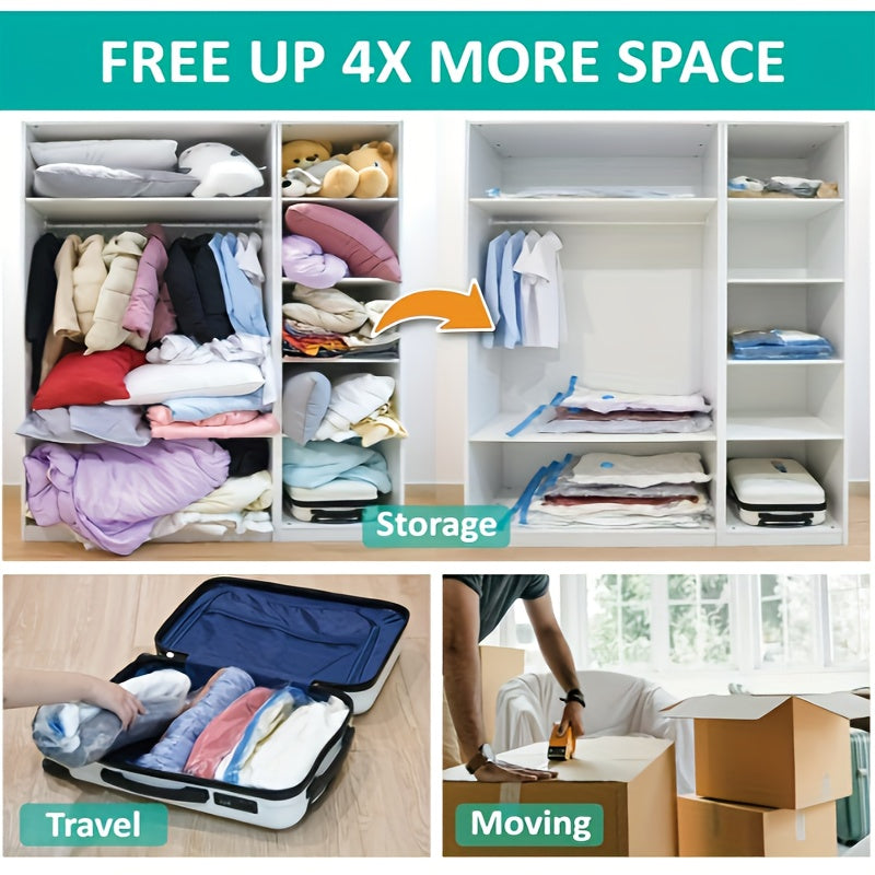 Vacuum Storage Bags Set 30 Pieces with Various Sizes for Clothes Bedding and Quilts