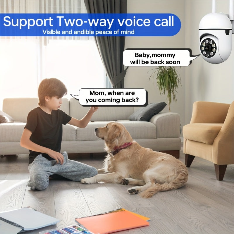 Rangli kechqurun ko‘rish bilan 360° WiFi xavfsizlik kamerası, ikki tomonlama audio, harakatni aniqlash, ichki HD 3MP