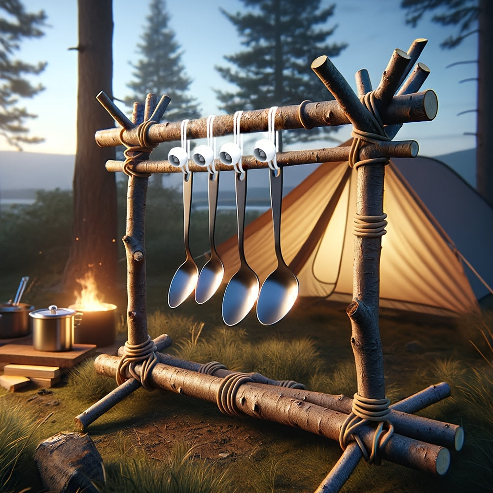 20/50 Pack Heavy-Duty White Bungee Cords for Camping, RV, Indoor Outdoor Use