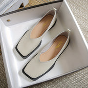 Women's Summer Flat Shoes Faux Cover Round Toe Slip-On Casual Office Footwear