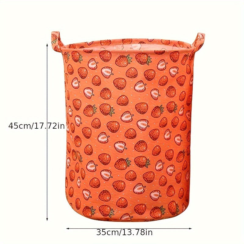 Durable Textile Storage Basket with Fish and Leaf Pattern for RV Organization