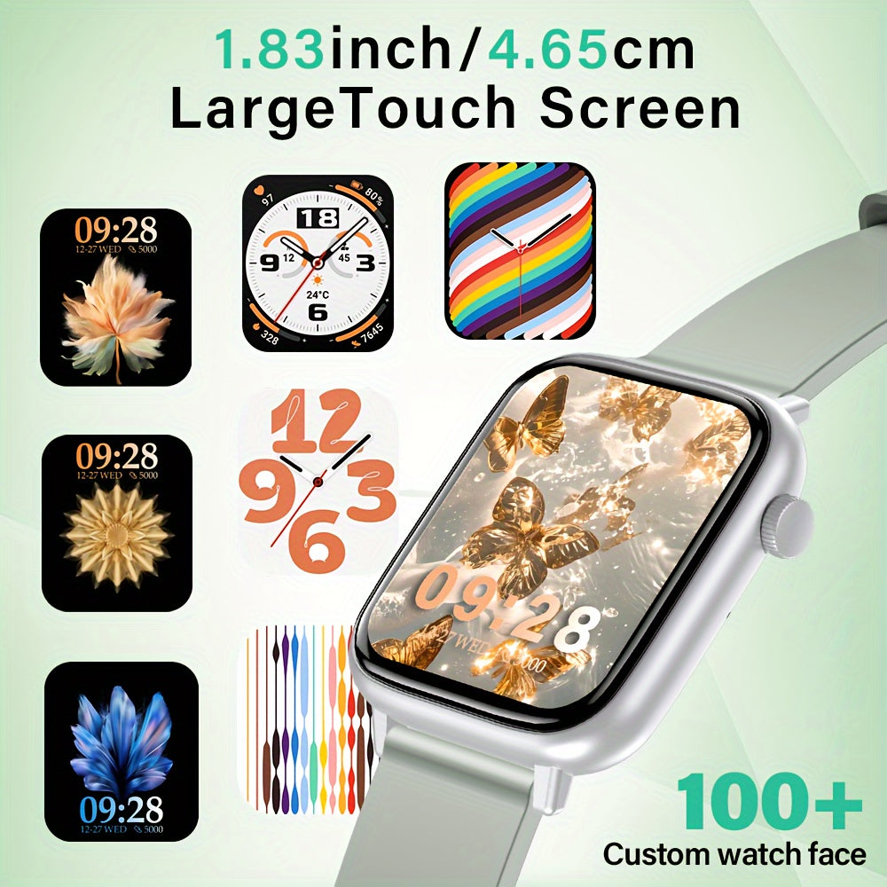 Smart Watch for Women Fitness Tracker Wireless Calling IP68 Waterproof 1.83 Inch TFT Screen