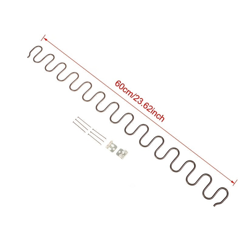 Metall divan stuli, mustahkam prujinalar va kliplarga ega, mebelni tiklash uchun mukammal. Ushbu elektrsiz apparat aralash rangda keladi va yog'och materiallarni o'z ichiga olmaydi, bu esa divanlarni ta'mirlash uchun ideal qiladi.