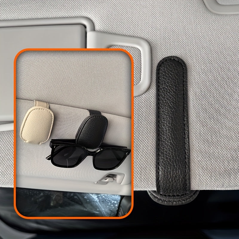 Universal Car Sun Visor Glasses Clip PVC Magnetic Eyewear Holder for Vehicle Interior