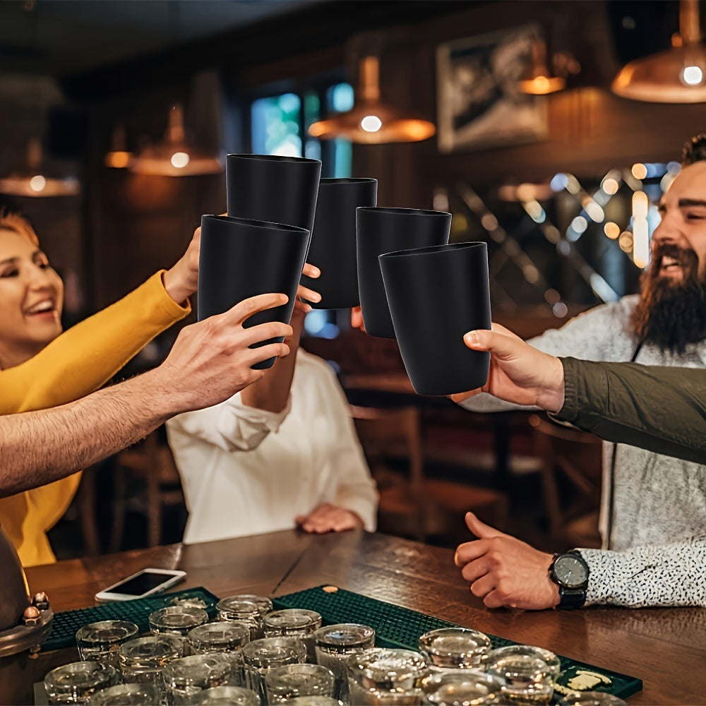 8-Pack Stackable Plastic Cups Microwave Dishwasher Safe for Camping Picnics and Holidays