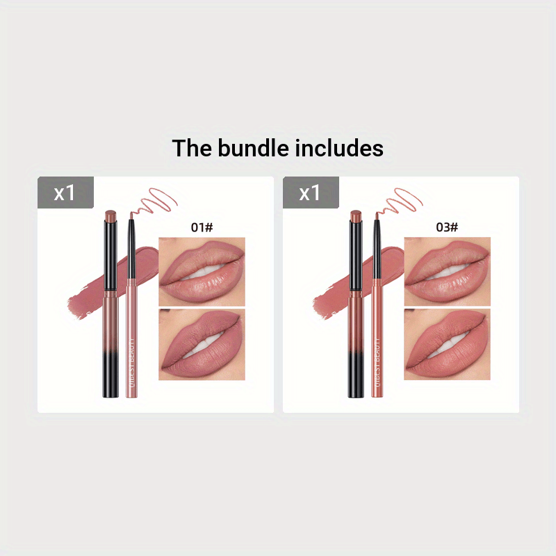 Ayollar uchun matli lab bo'yog'i va chiziq to'plami, suv o'tkazmaydigan, nude ranglar, sayohat uchun kichik o'lcham