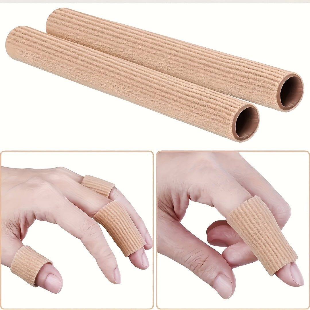 Unisex Silicone Toe and Finger Sleeves Beige Cut-to-Fit Protective Gear