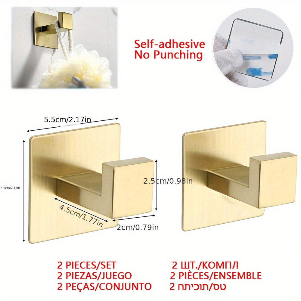 Qora zanglamaydigan po'latdan tayyorlangan o'z-o'zini yopishtiradigan devor tokchalari sochiq va oshxona asboblari uchun