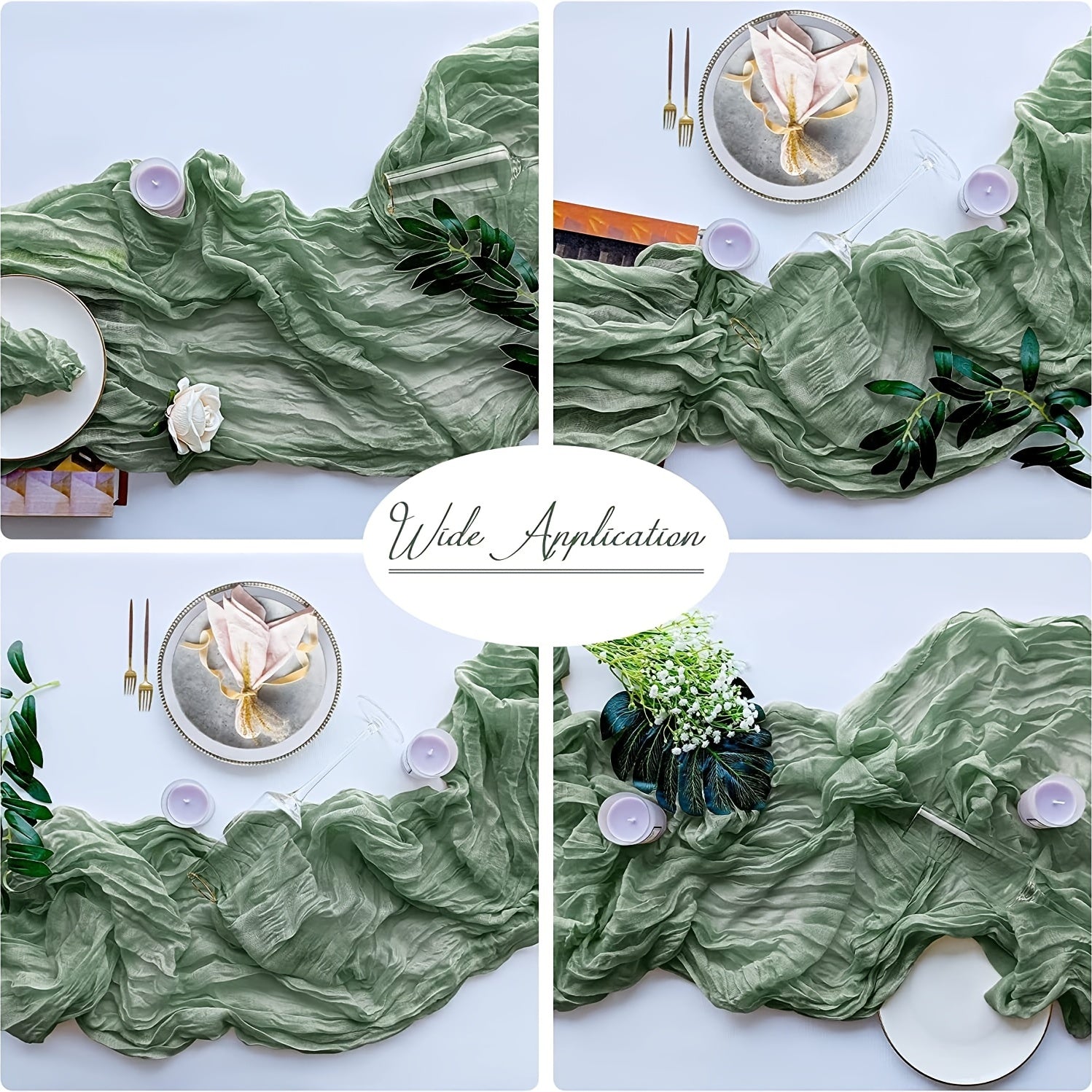 Boho Cheesecloth Table Runner for Home Decor and Events