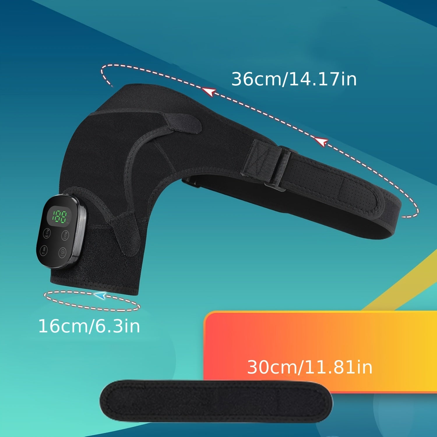 Wireless USB Heated Massager with Vibrating Pad for Knees Elbows Shoulders