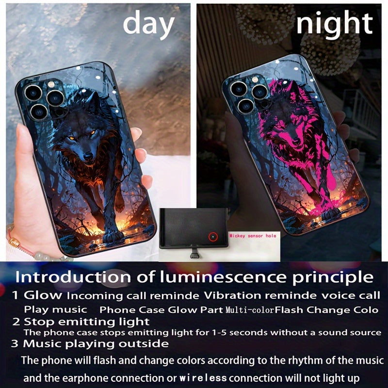 Rang-barang yorqin ovoz bilan boshqariladigan telefon qobigi S24 S22 S23 S21 S20 S10 Note20 N10 A55 A35 A25 A15 A14 uchun