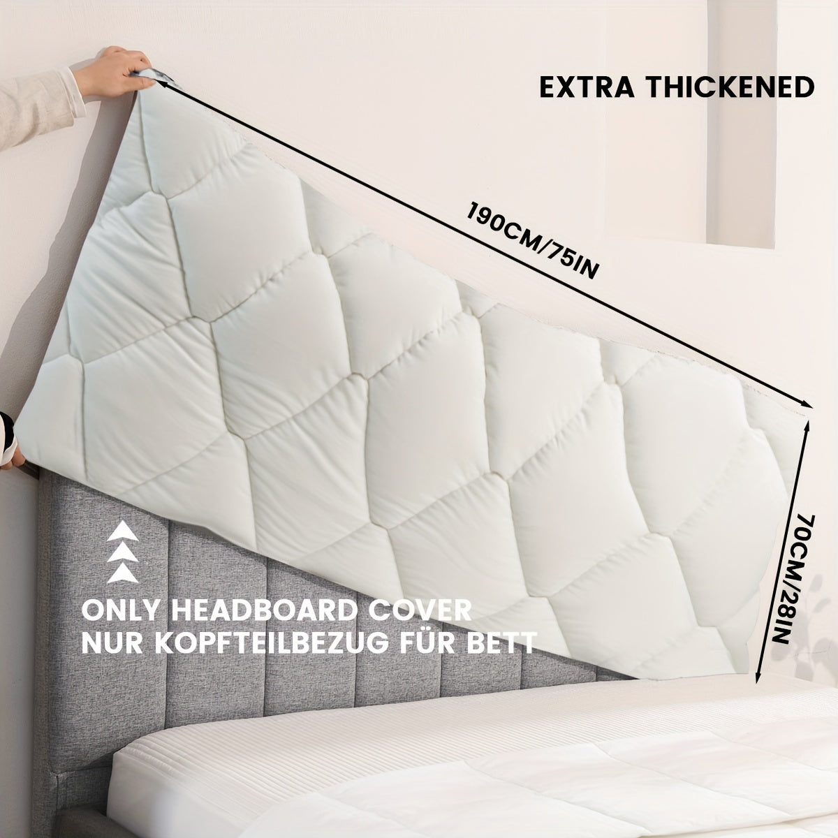 1 dona TEXSTEAD Qalin Boshqaruv Qopqog'i Silliq Kulrang - 100% Polyester, Mashinada Yuvish Mumkin, yotoqxonangizga qulaylik va uslub qo'shadi, mustahkam mato, tugmachali dizayn, uchun mukammal yaxshilanish