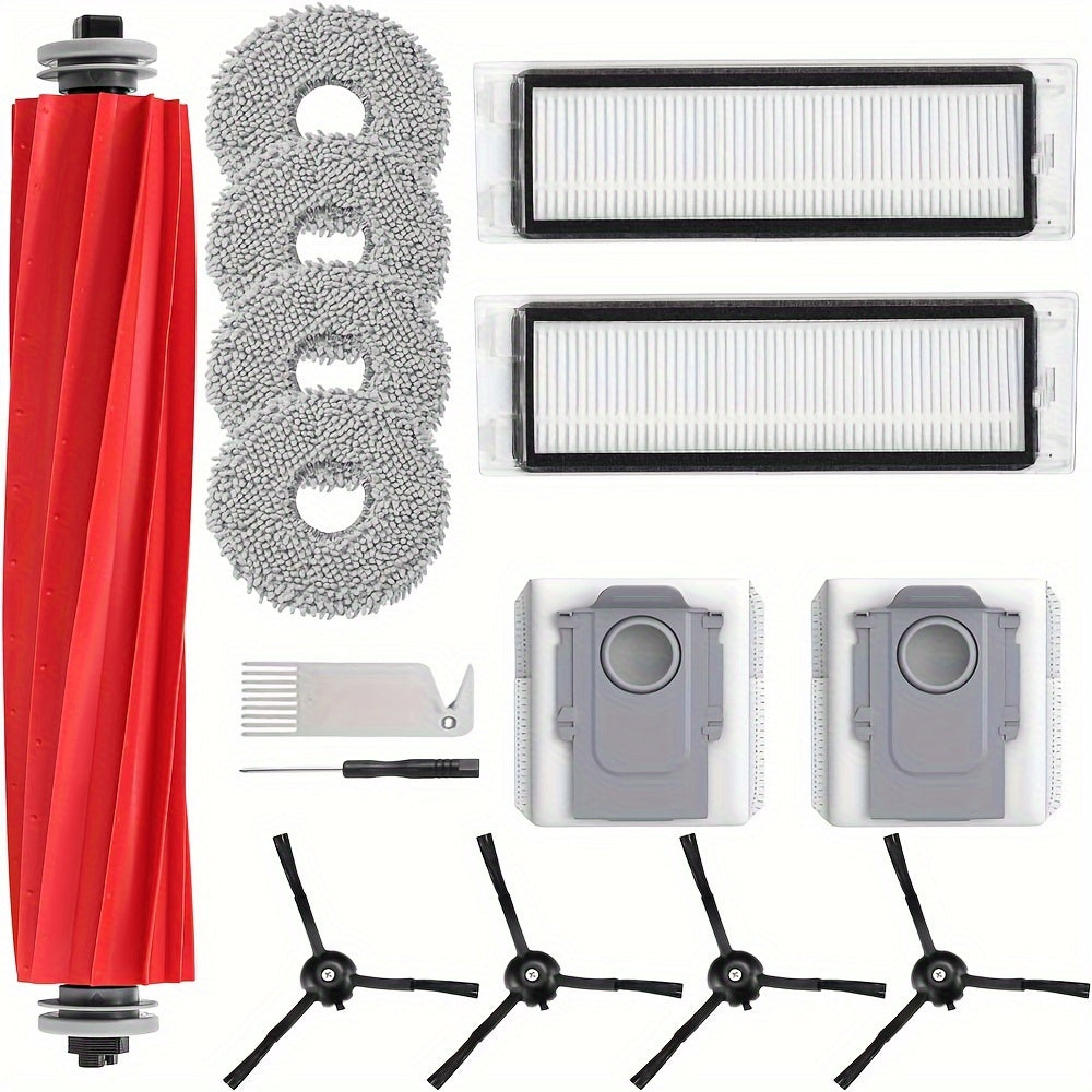 Robot tozalash uchun aksessuarlar to'plami 15 ta, asosiy rulonli cho'tka, filtrlash, chang sumkasi, mop mato