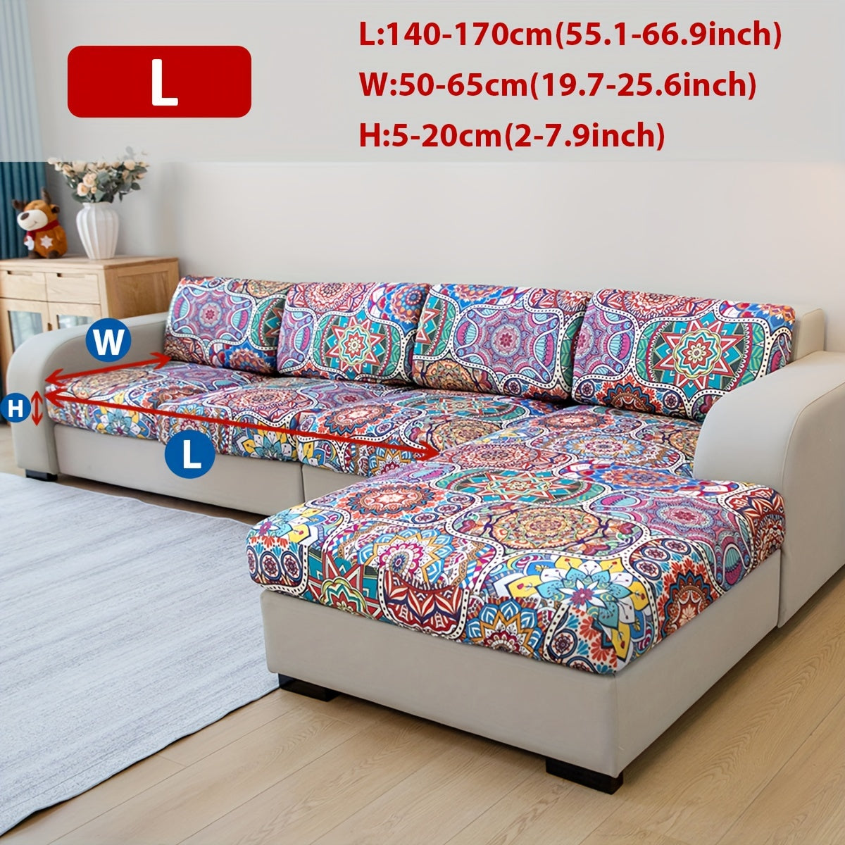 Bohemian Cushion Cover with Colorful Paisley Print for Living Room Sofas
