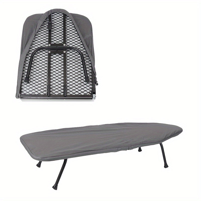 Tabla de planchar de escritorio plegable con superficie de algodón con aguja para hogar y viaje