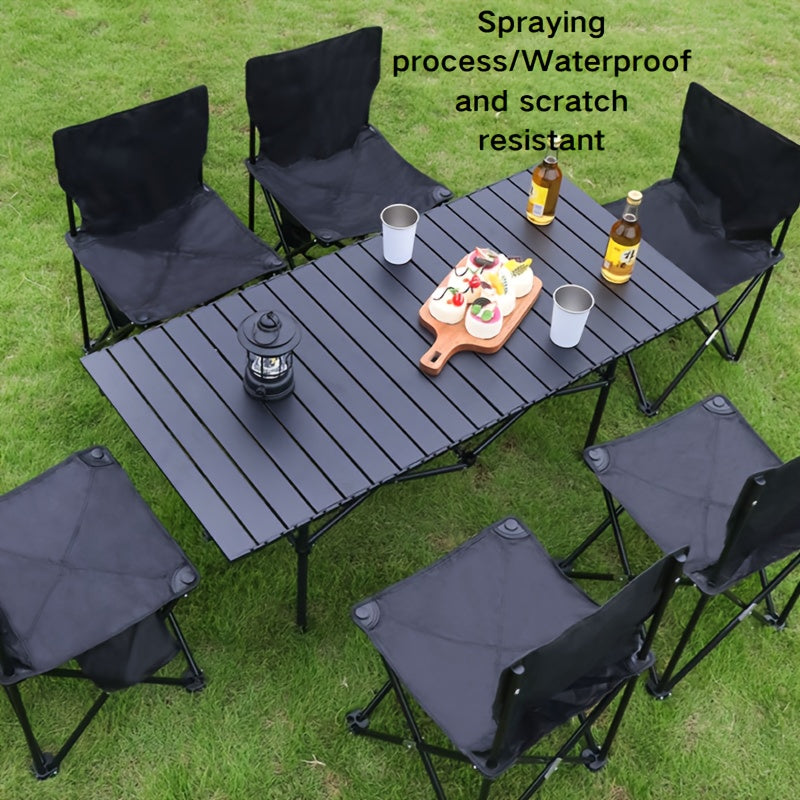 Carbon Steel Outdoor Folding Table with Storage Bag for Camping Fishing Parties and Garden