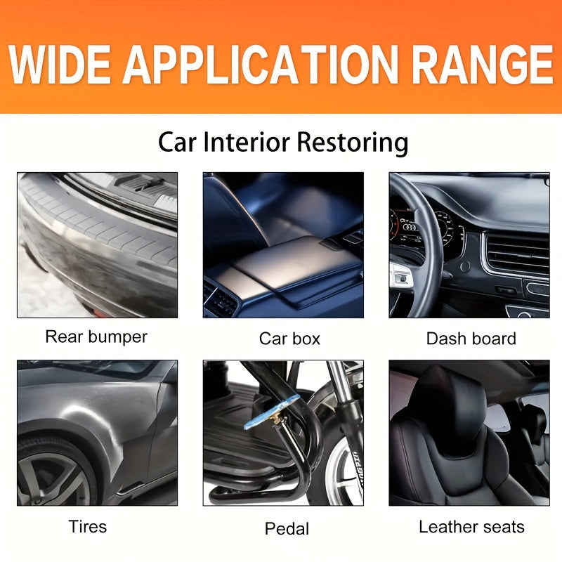 Renovador universal de plástico para el interior del coche, cera para muebles de cuero