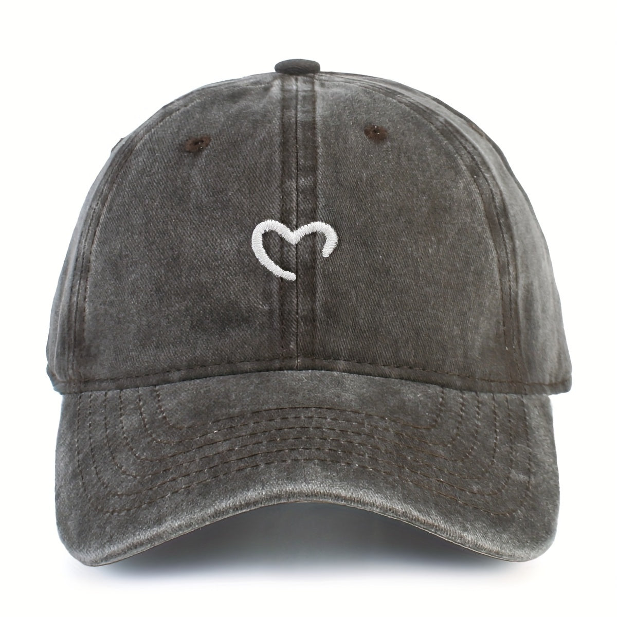 Women's Embroidered Heart Baseball Cap Adjustable Sun Protection Urban Vacation